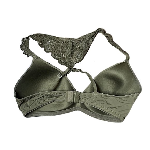 Aerie Army Green Woman’s Lace Accented Bra Size 34D - Picture 6 of 6